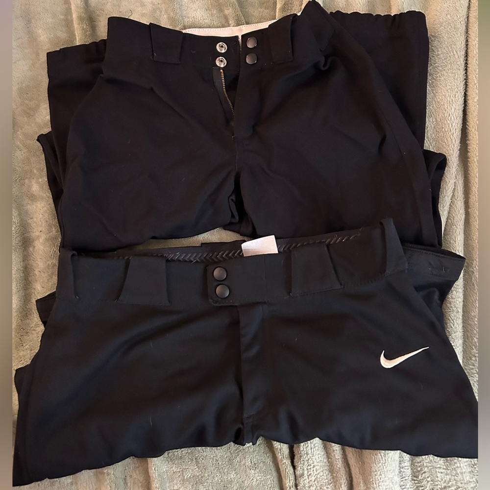 2 Pairs Women’s softball pants (Nike & Russell Athletics)